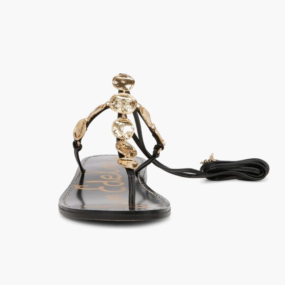 NEW Sam Edelman Deirdre Ankle Wrap Sandal (Women) 8.5M, BLACK - Picture 7 of 11